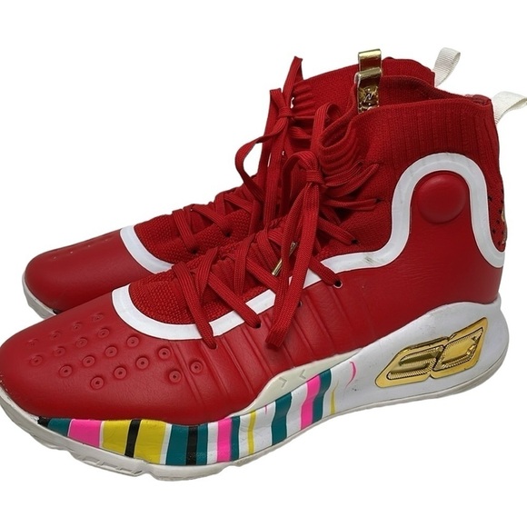 Under Armour Shoes Men’s 10 Steph Curry Chinese New Year Basketball High Tops - Picture 4 of 11